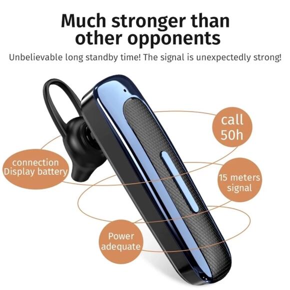 NEW hands free Bluetooth earbud headset with mic microphone B187 - Picture 2 of 3